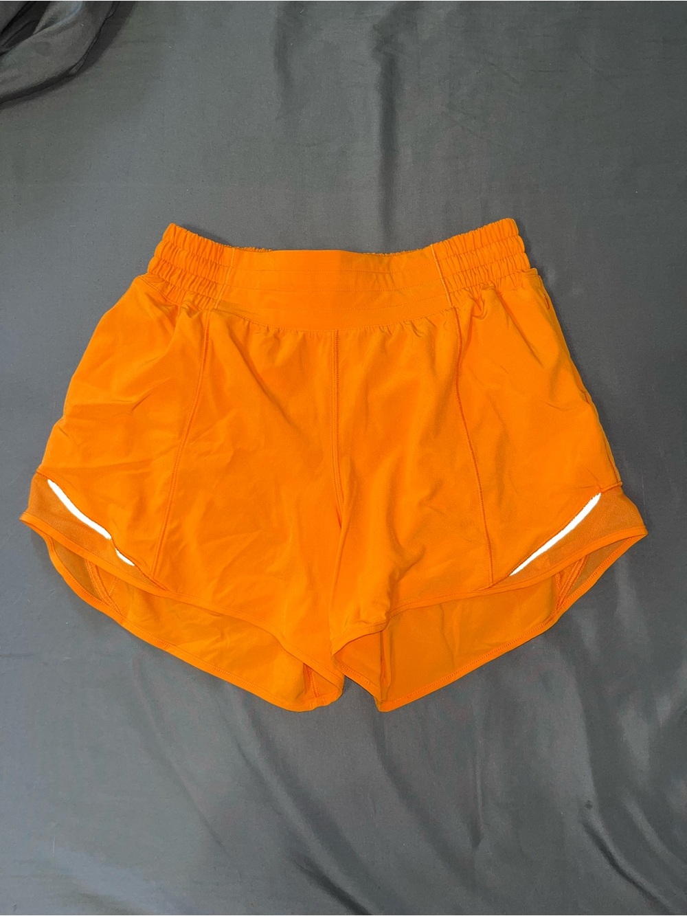 Lululemon lit orange hotty hot shorts